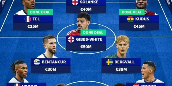 德转预测热刺主力阵：特尔&amp;amp;库杜斯分居左右，吉布斯-怀特前腰